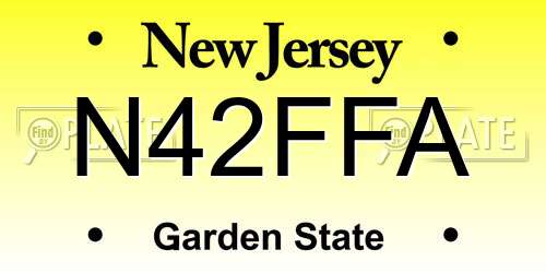 N42FFA New Jersey License Plate