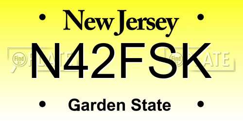 N42FSK New Jersey License Plate