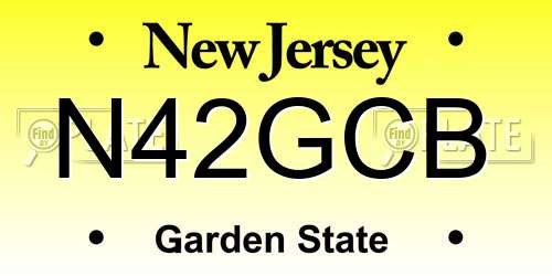 N42GCB New Jersey License Plate