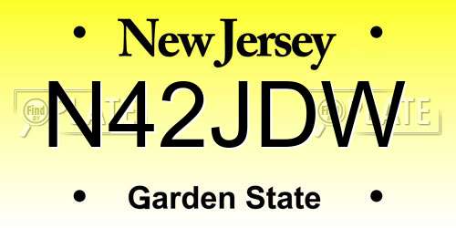 N42JDW New Jersey License Plate