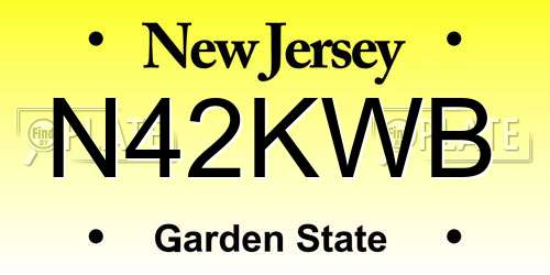N42KWB New Jersey License Plate