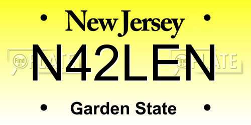N42LEN New Jersey License Plate