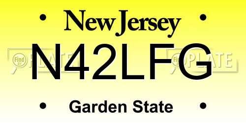 N42LFG New Jersey License Plate