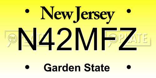 N42MFZ New Jersey License Plate