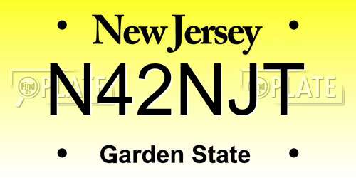 N42NJT New Jersey License Plate