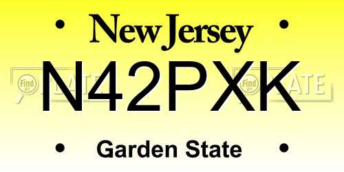 N42PXK New Jersey License Plate