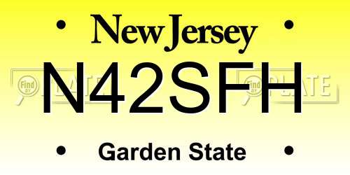 N42SFH New Jersey License Plate