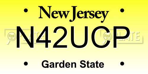 N42UCP New Jersey License Plate