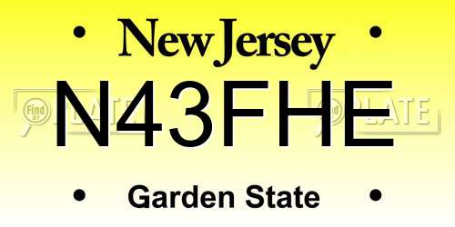 N43FHE New Jersey License Plate
