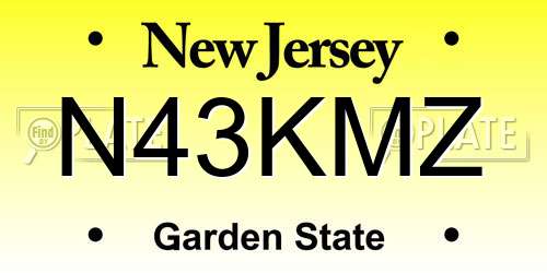 N43KMZ New Jersey License Plate