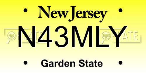 N43MLY New Jersey License Plate