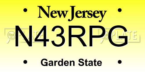 N43RPG New Jersey License Plate