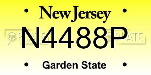 N4488P New Jersey License Plate