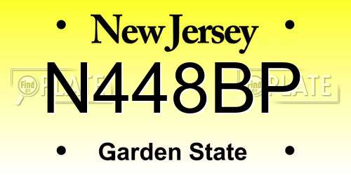 N448BP New Jersey License Plate