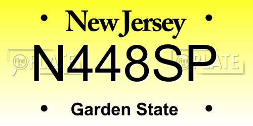 N448SP New Jersey License Plate