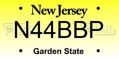 N44BBP New Jersey License Plate