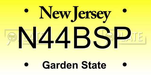 N44BSP New Jersey License Plate