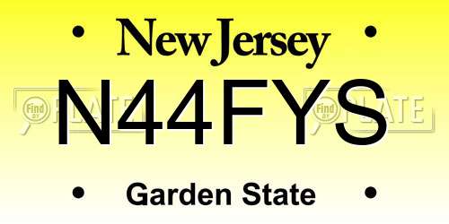N44FYS New Jersey License Plate