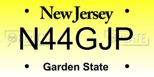 N44GJP New Jersey License Plate