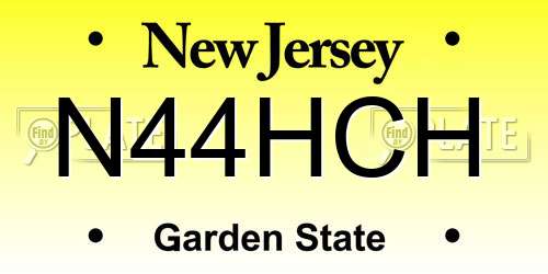 N44HCH New Jersey License Plate