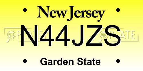 N44JZS New Jersey License Plate