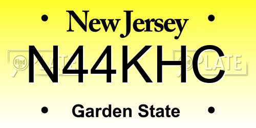 N44KHC New Jersey License Plate