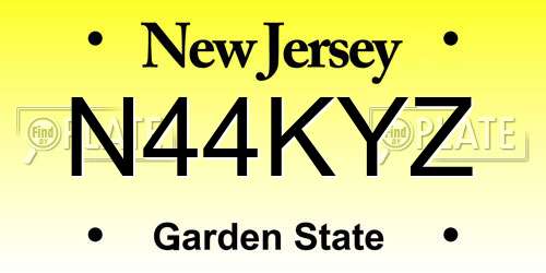 N44KYZ New Jersey License Plate