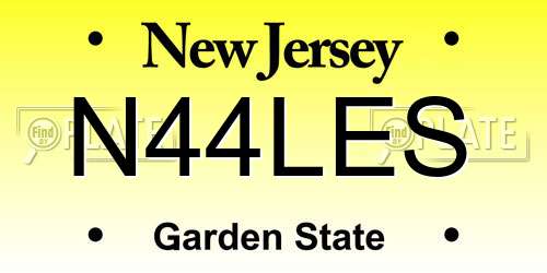 N44LES New Jersey License Plate