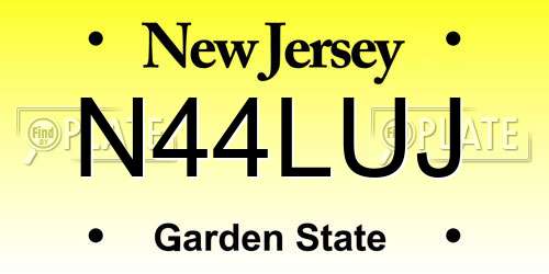 N44LUJ New Jersey License Plate
