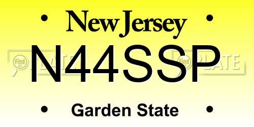 N44SSP New Jersey License Plate