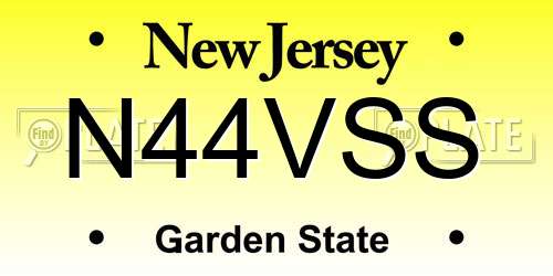 N44VSS New Jersey License Plate