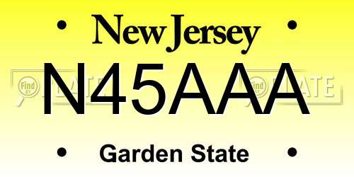 N45AAA New Jersey License Plate