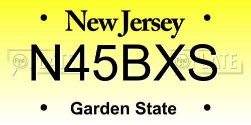 N45BXS New Jersey License Plate