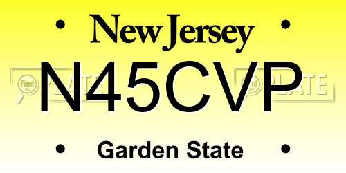 N45CVP New Jersey License Plate