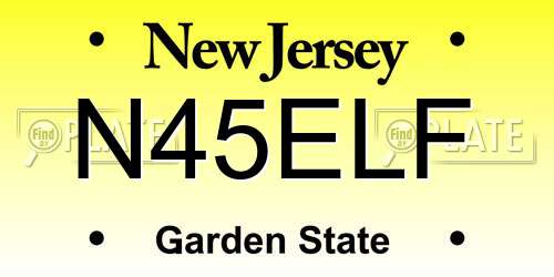 N45ELF New Jersey License Plate