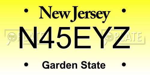 N45EYZ New Jersey License Plate
