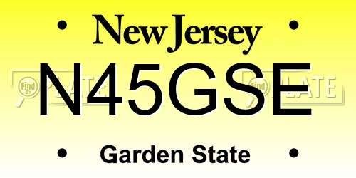 N45GSE New Jersey License Plate
