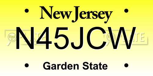 N45JCW New Jersey License Plate