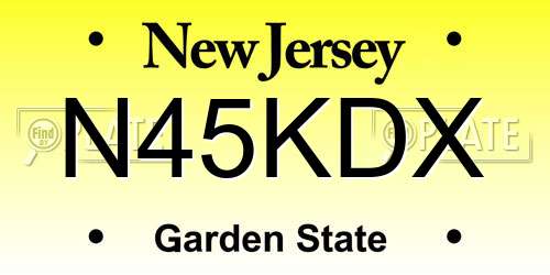 N45KDX New Jersey License Plate