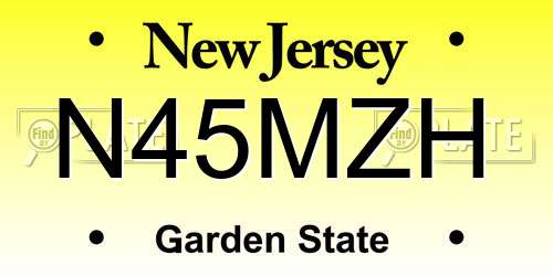 N45MZH New Jersey License Plate