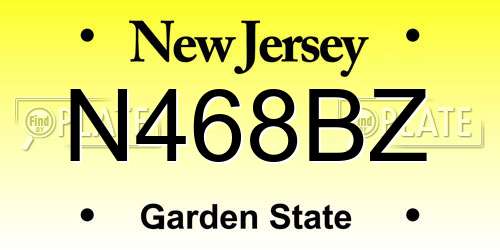 N468BZ New Jersey License Plate