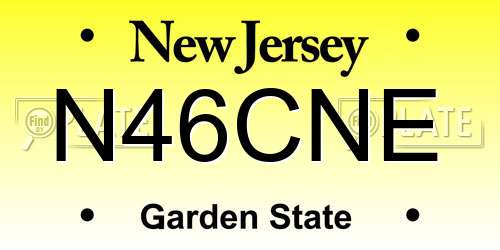 N46CNE New Jersey License Plate