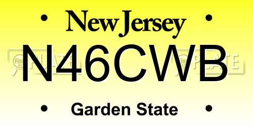 N46CWB New Jersey License Plate