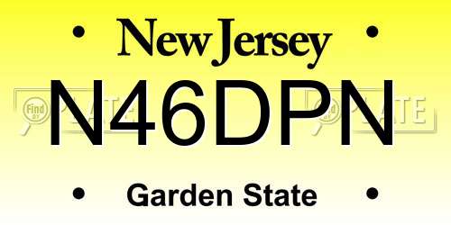 N46DPN New Jersey License Plate