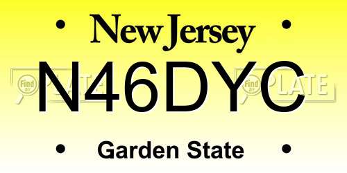 N46DYC New Jersey License Plate
