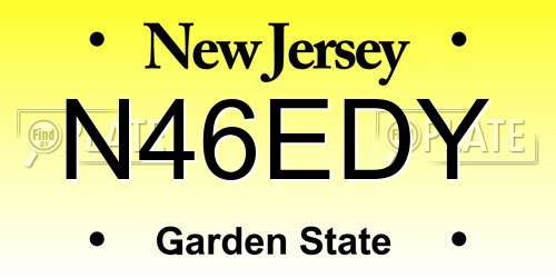 N46EDY New Jersey License Plate