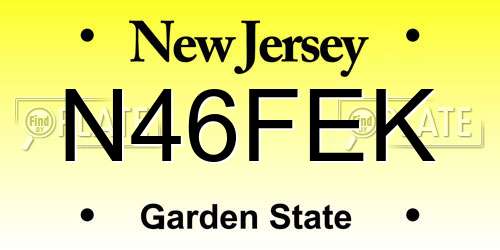 N46FEK New Jersey License Plate