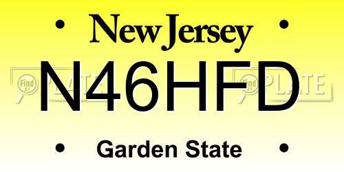 N46HFD New Jersey License Plate