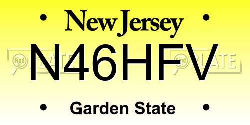 N46HFV New Jersey License Plate