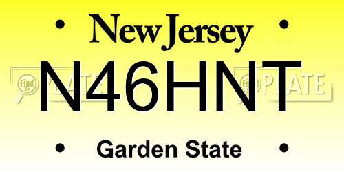 N46HNT New Jersey License Plate